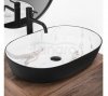 REA - umywalka nablatowa CLEO 61 Black Aiax Matt